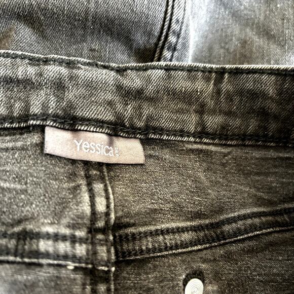 Yessica Denim Jean Skirt Eur 36 US 6/S Black Denim Grunge Goth Witchy Streetwear - Picture 4 of 5